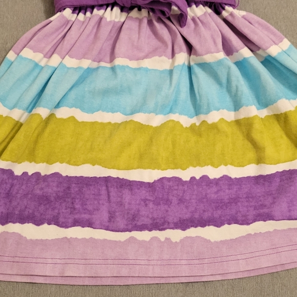 Colorful and Stripped Purple Girl Dress, Size 5 - Picture 5 of 8